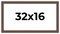 32x16 Wide Barnwood Picture Frame with UV-Resistant Acrylic & Acid Free Backing, Available in 6 Paint Finishes - Grey, Brown, White, and Black
